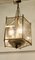 Art Deco Brass and Glass Lanterns, 1960s, Set of 2 3