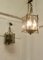Lanterne Art Déco in ottone e vetro, anni '60, set di 2, Immagine 5