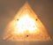 Lámpara de pared piramidal de cristal de Murano, años 70, Imagen 8