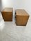 Mid-Century Minimalist Swedish Wood and Brass Nightstands with Drawers, 1960s, Set of 2 8