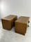 Mid-Century Minimalist Swedish Wood and Brass Nightstands with Drawers, 1960s, Set of 2 7