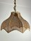 Lámpara de techo italiana Mid-Century de mimbre y ratán, años 60, Imagen 11