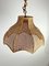 Lámpara de techo italiana Mid-Century de mimbre y ratán, años 60, Imagen 8