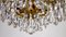 Brass and Crystal Chandelier from Palwa, 1960s 7