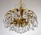Brass and Crystal Chandelier from Palwa, 1960s 4