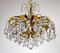 Brass and Crystal Chandelier from Palwa, 1960s, Image 1