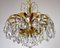 Brass and Crystal Chandelier from Palwa, 1960s 2