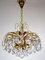 Brass and Crystal Chandelier from Palwa, 1960s 12