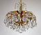 Brass and Crystal Chandelier from Palwa, 1960s 11