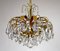 Brass and Crystal Chandelier from Palwa, 1960s, Image 11