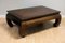 Chinese Quin Dynasty Brown Tadauk Coffee Table with Rattan Top & Drawers 4