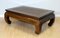 Chinese Quin Dynasty Brown Tadauk Coffee Table with Rattan Top & Drawers 5