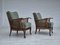 Danish Armchairs in Velour, Ash and Furniture Mesh, 1950s, Set of 2 2