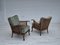 Danish Armchairs in Velour, Ash and Furniture Mesh, 1950s, Set of 2 3