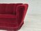 Danish Furniture Velour 3-Seat Sofa with Oak Legs, 1960s 4