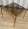 Square Side Table in Brass-Smoked Glass from Vereinigte Werkstätten, 1960s 2
