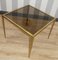 Square Side Table in Brass-Smoked Glass from Vereinigte Werkstätten, 1960s, Image 2