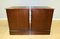 Brown Filing Cabinets with Green Gold Leaf Leather Top, Set of 2 7