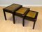 Campaign Nesting Tables with Green Leather Tops from Bevan Funnell, Set of 3 3