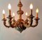 19th Century French Napoleon III Style Hand-Carved and Gilt Painted 6-Light Wooden Chandelier, Image 16