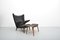 Papa Bear Chair and Footstool by Hans Wegner for A. P. Stolen, Set of 2 1