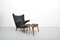 Papa Bear Chair and Footstool by Hans Wegner for A. P. Stolen, Set of 2, Image 1