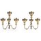 4-Arm Table Candelabras, 1700, Set of 2 2