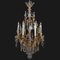 French Chandelier in Gilded Bronze and Crystal, 1890s 2