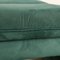 Sgabello vintage in tessuto verde turchese, Immagine 3