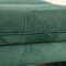 Tabouret Vintage en Tissu Vert Turquoise 3