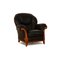 Vintage Sessel aus schwarzem Leder 1