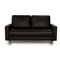 Zwei-Sitzer Sofa aus schwarzem Leder von Rolf Benz 1