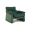 Fauteuil Vintage en Tissu Vert Turquoise 3