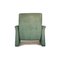 Fauteuil Vintage en Tissu Vert Turquoise 11