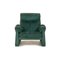 Fauteuil Vintage en Tissu Vert Turquoise 9