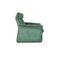 Fauteuil Vintage en Tissu Vert Turquoise 10