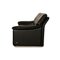 Schwarzes Zwei-Sitzer Sofa aus Leder 9