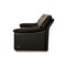 Two-Seater Black Sofa in Leather 9