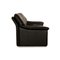 Schwarzes Zwei-Sitzer Sofa aus Leder 7