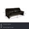 Two-Seater Black Sofa in Leather 2
