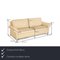 Modell 3330 3-Sitzer Sofa und Hocker aus Cremefarbenem Leder von Rolf Benz, 2er Set 2