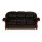 Victoria 3-Sitzer Sofa aus schwarzem Leder von Nieri 1