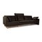 Conseta 4-Seater Sofa in Dark Brown Leather from Cor 6