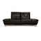 Black Leather 3-Seater Sofa from Koinor 1