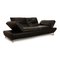 Black Leather 3-Seater Sofa from Koinor 3