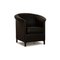 Fauteuil Aura en Cuir Noir de Wittmann 1