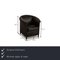 Aura Armchair in Black Leather from Wittmann 2