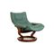 Green Leather Swivel Armchair from Stressless, Image 3