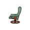 Green Leather Swivel Armchair from Stressless 10