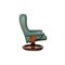 Green Leather Swivel Armchair from Stressless 8